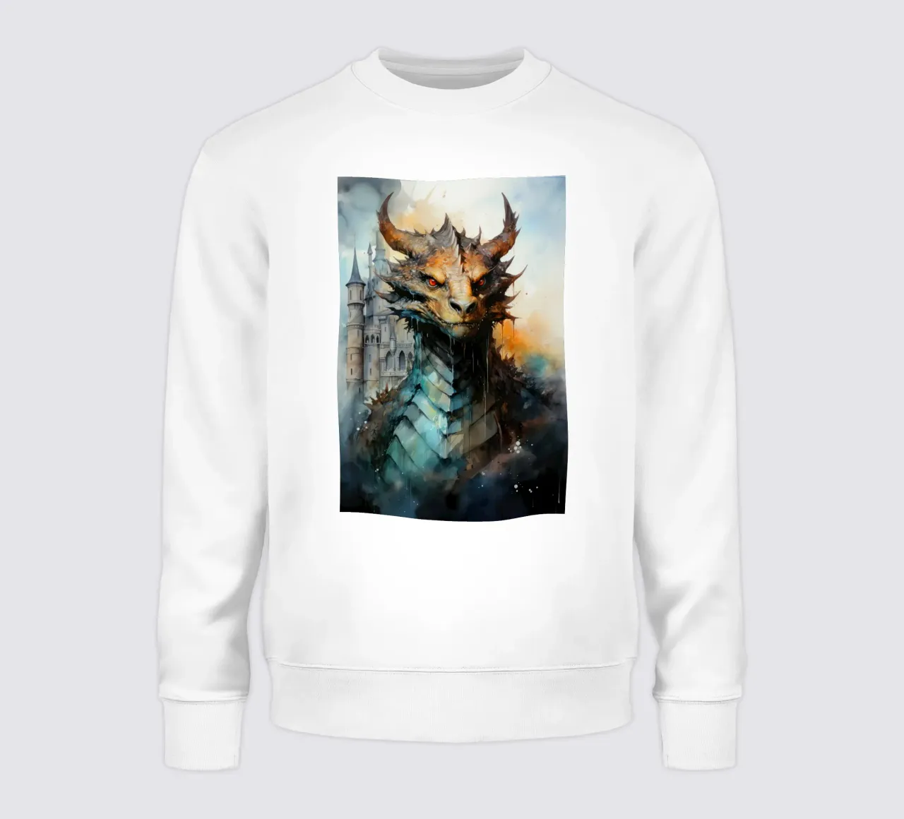 Drachen-Fantasy-Kunst Sweatshirt von Justyna Jaszke JBJart