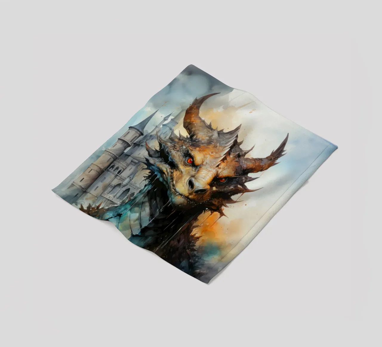 Drachen-Fantasy-Kunst Fleecedecke von Justyna Jaszke JBJart