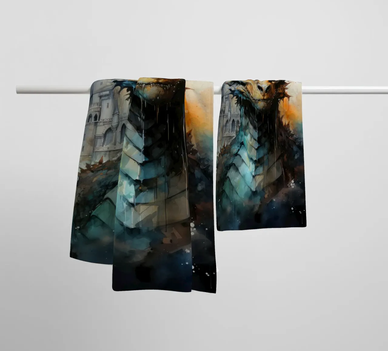 Drachen-Fantasy-Kunst Handtuch von Justyna Jaszke JBJart
