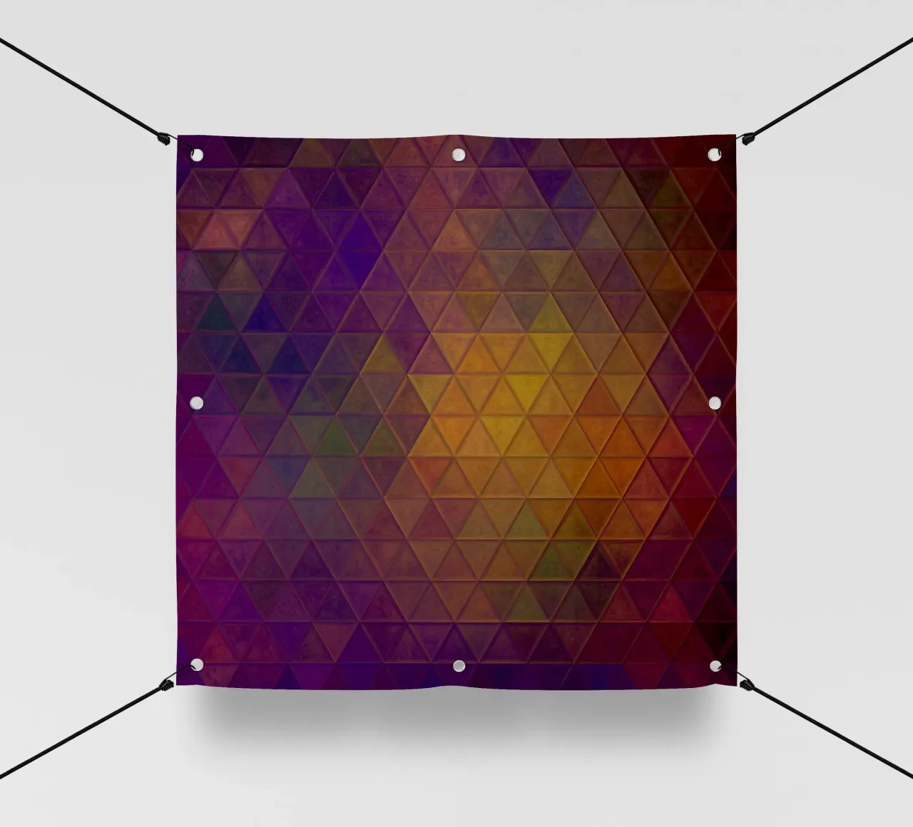 Mosaico viola e arancione telo in pvc da Justyna Jaszke JBJart