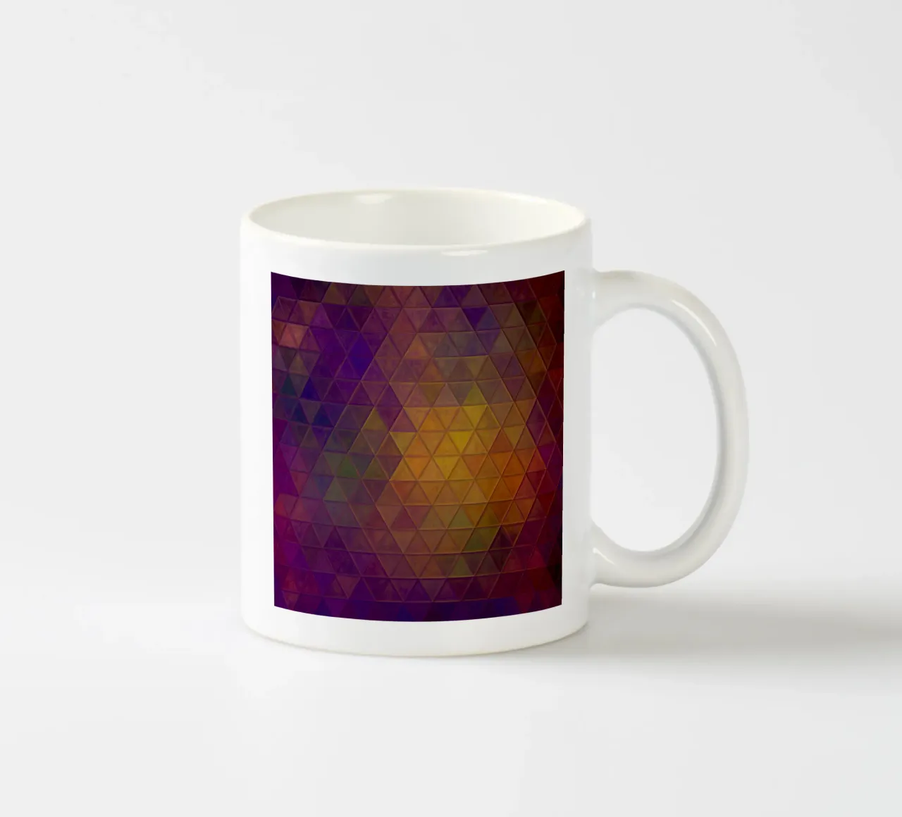 Mosaico viola e arancione tazza in ceramica da Justyna Jaszke JBJart