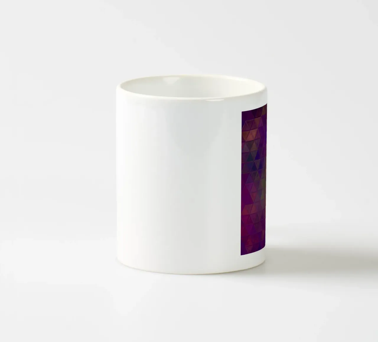 Mosaico viola e arancione tazza in ceramica da Justyna Jaszke JBJart