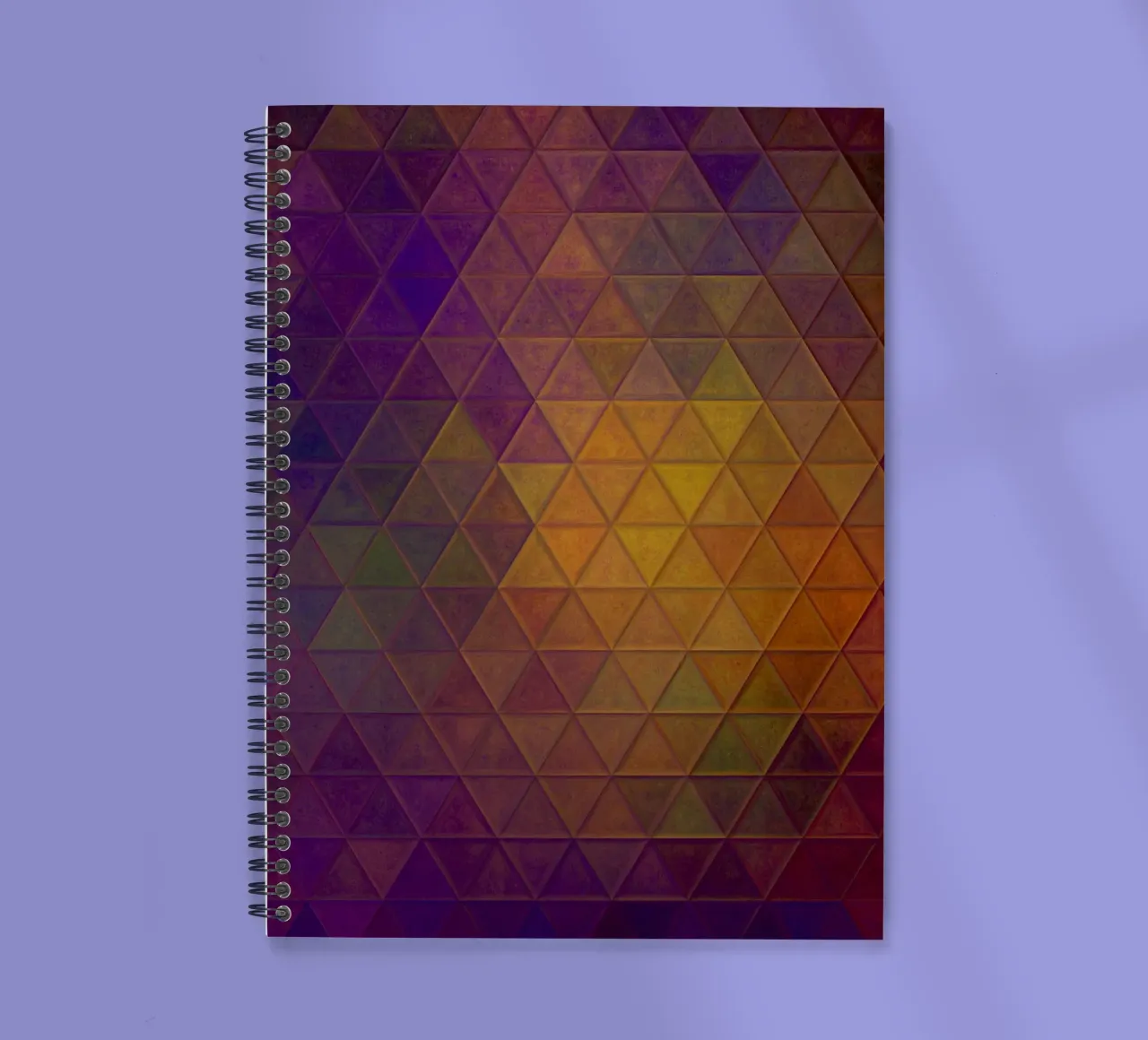 Purple and orange mosaic art spiral notebook by Justyna Jaszke JBJart