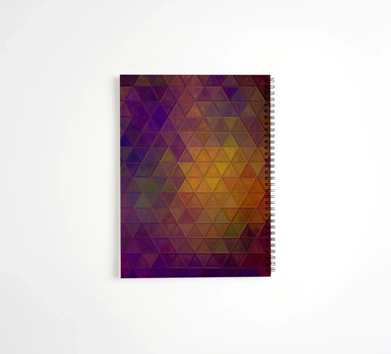 Purple and orange mosaic art spiral notebook by Justyna Jaszke JBJart