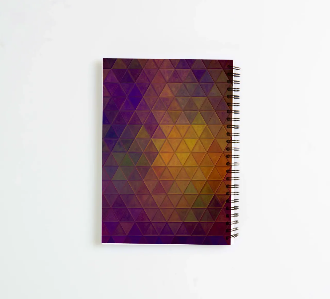 Purple and orange mosaic art spiral notebook by Justyna Jaszke JBJart