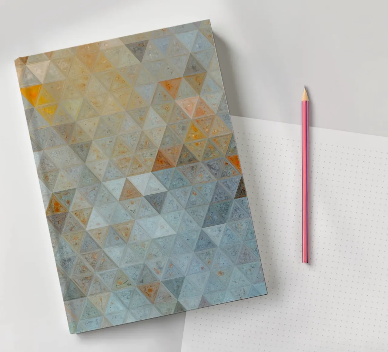 Shapes and colors mosaic art notebook by Justyna Jaszke JBJart