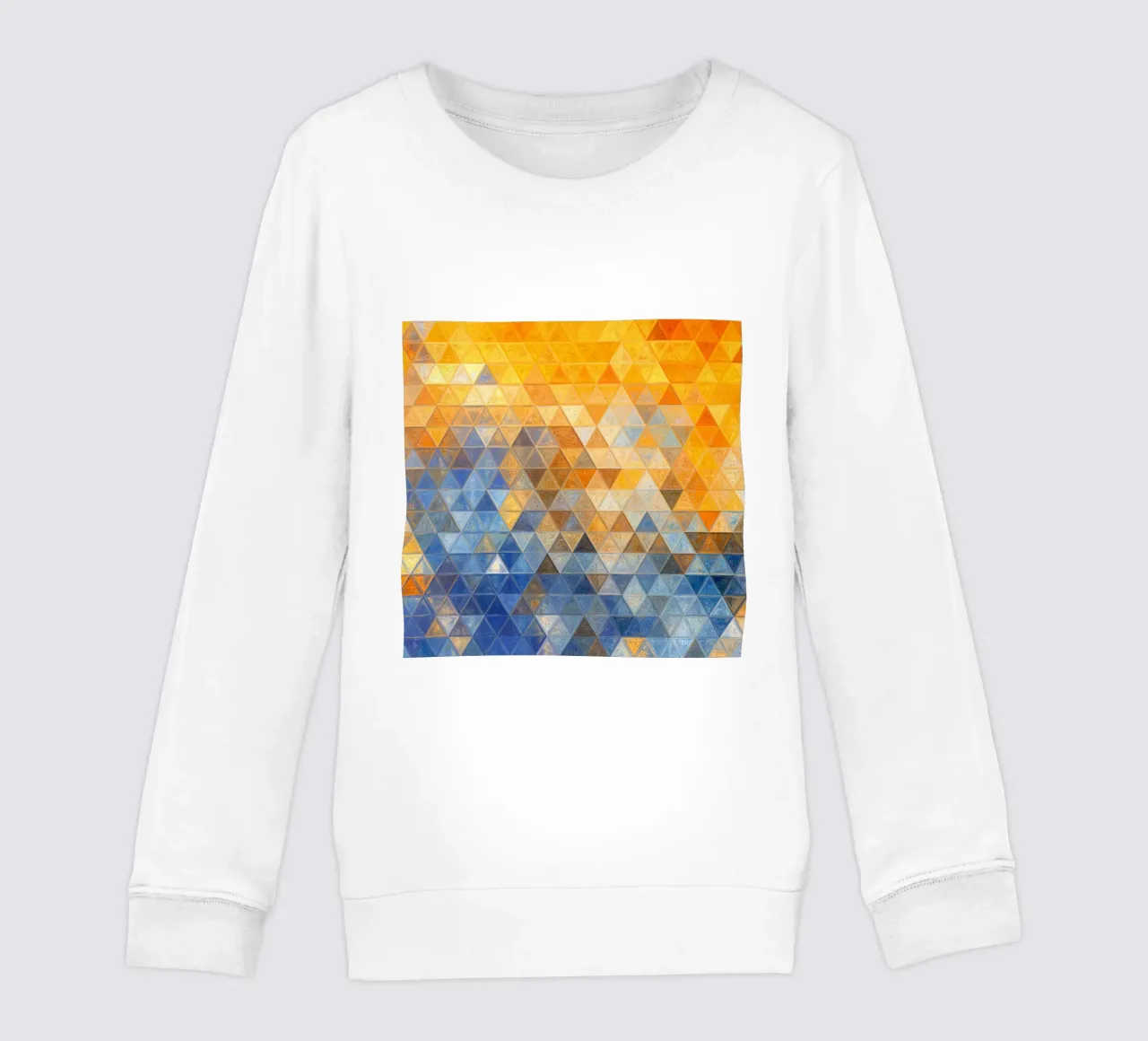 Mosaico giallo e blu felpa bambino da Justyna Jaszke JBJart