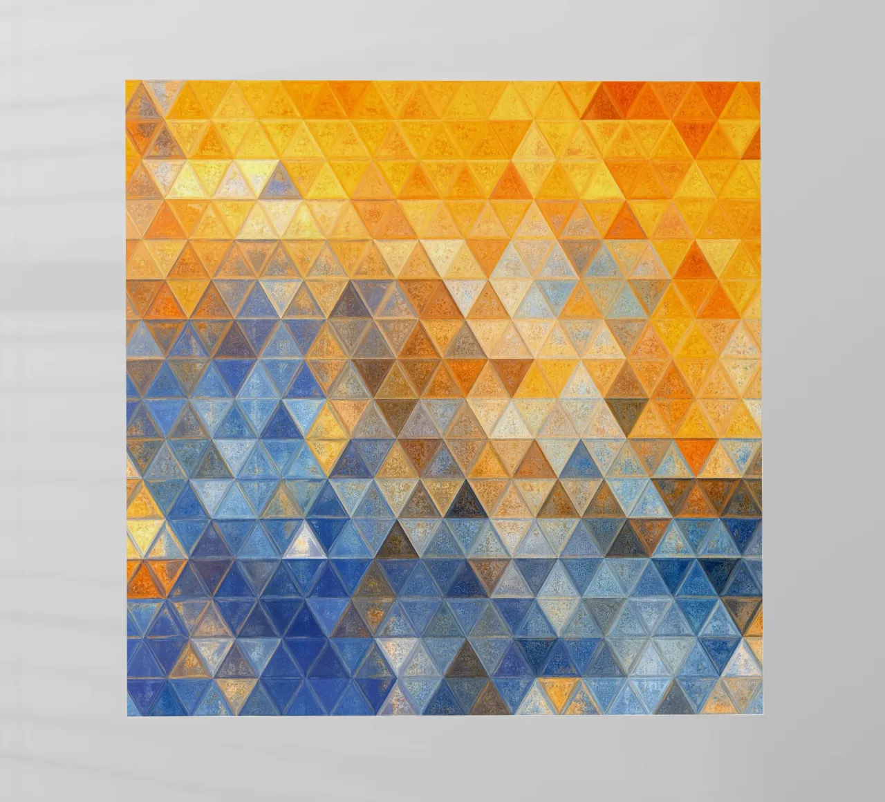 Mosaico giallo e blu pellicola backlit da Justyna Jaszke JBJart