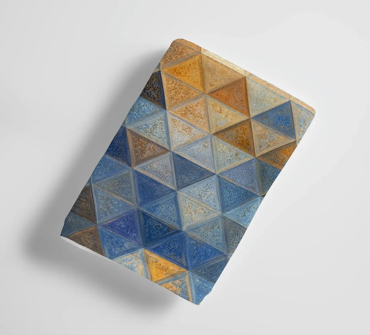 Art mosaïque jaune et bleu serviette de bain de Justyna Jaszke JBJart