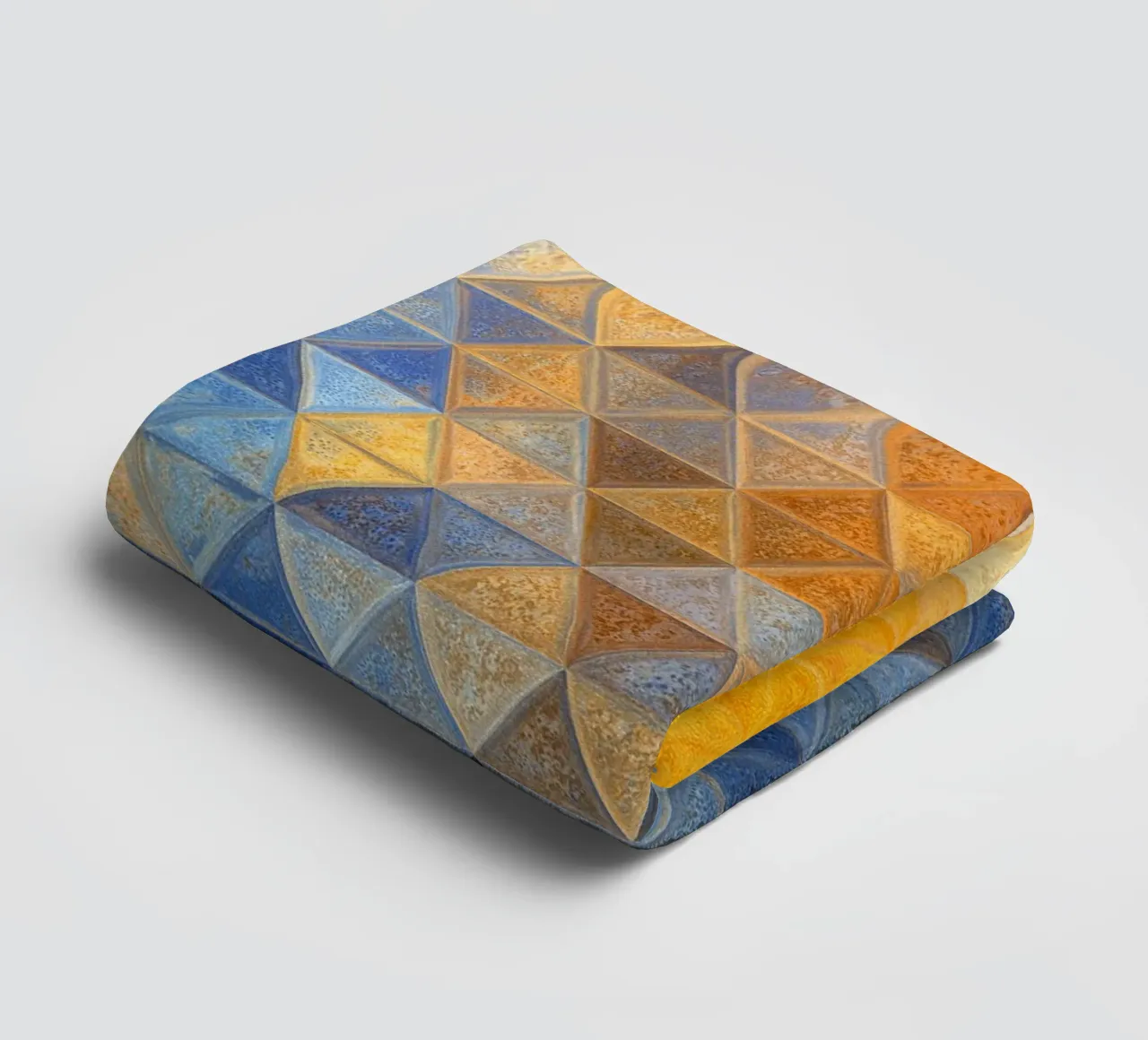 Art mosaïque jaune et bleu serviette de bain de Justyna Jaszke JBJart
