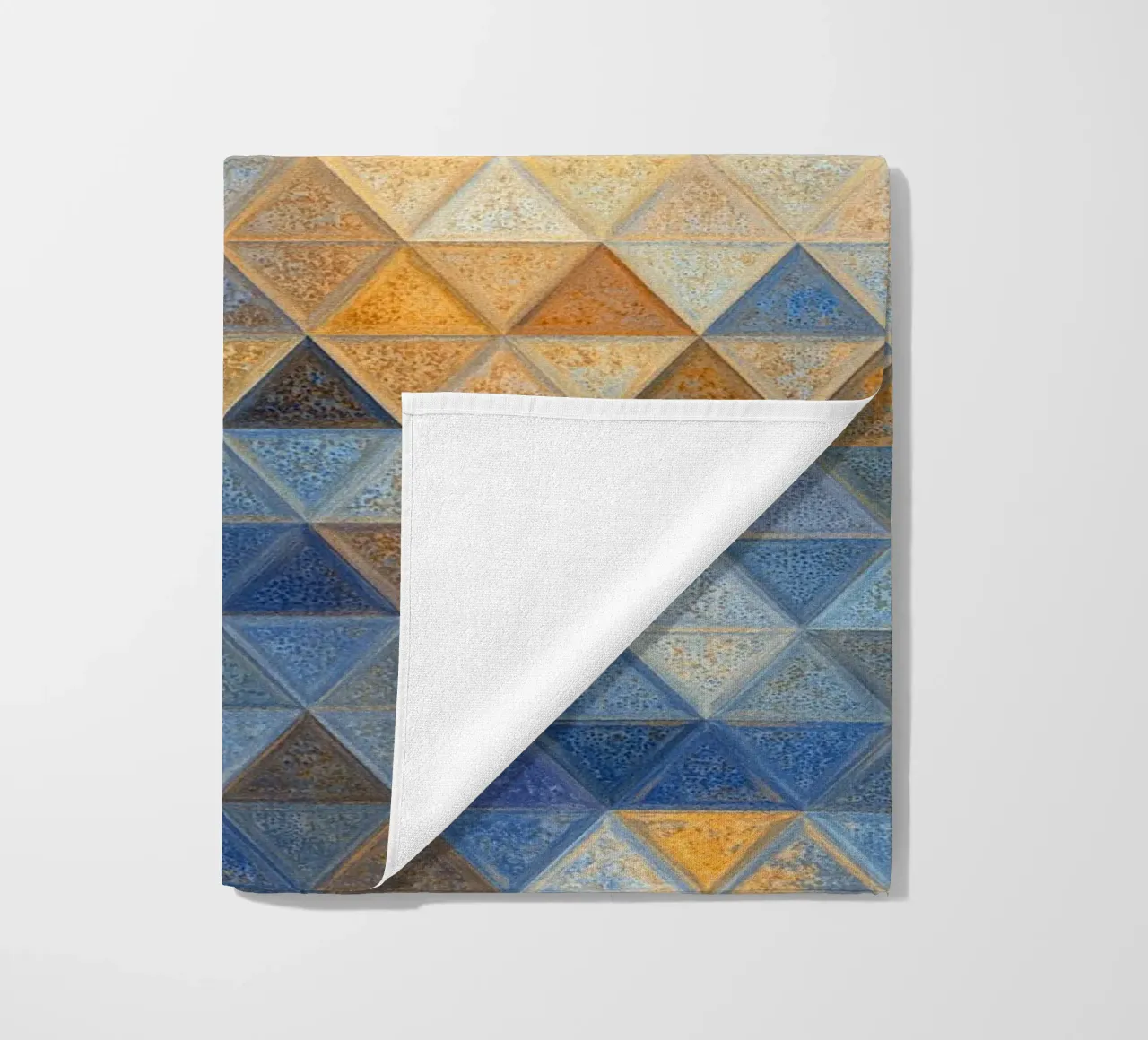 Mosaico giallo e blu telo mare da Justyna Jaszke JBJart