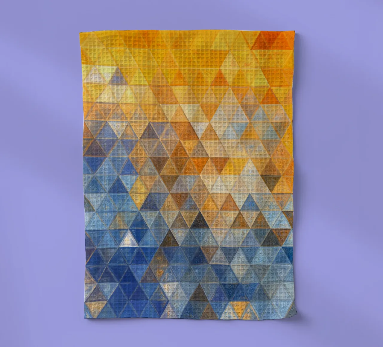 Mosaico giallo e blu canovaccio da cucina da Justyna Jaszke JBJart