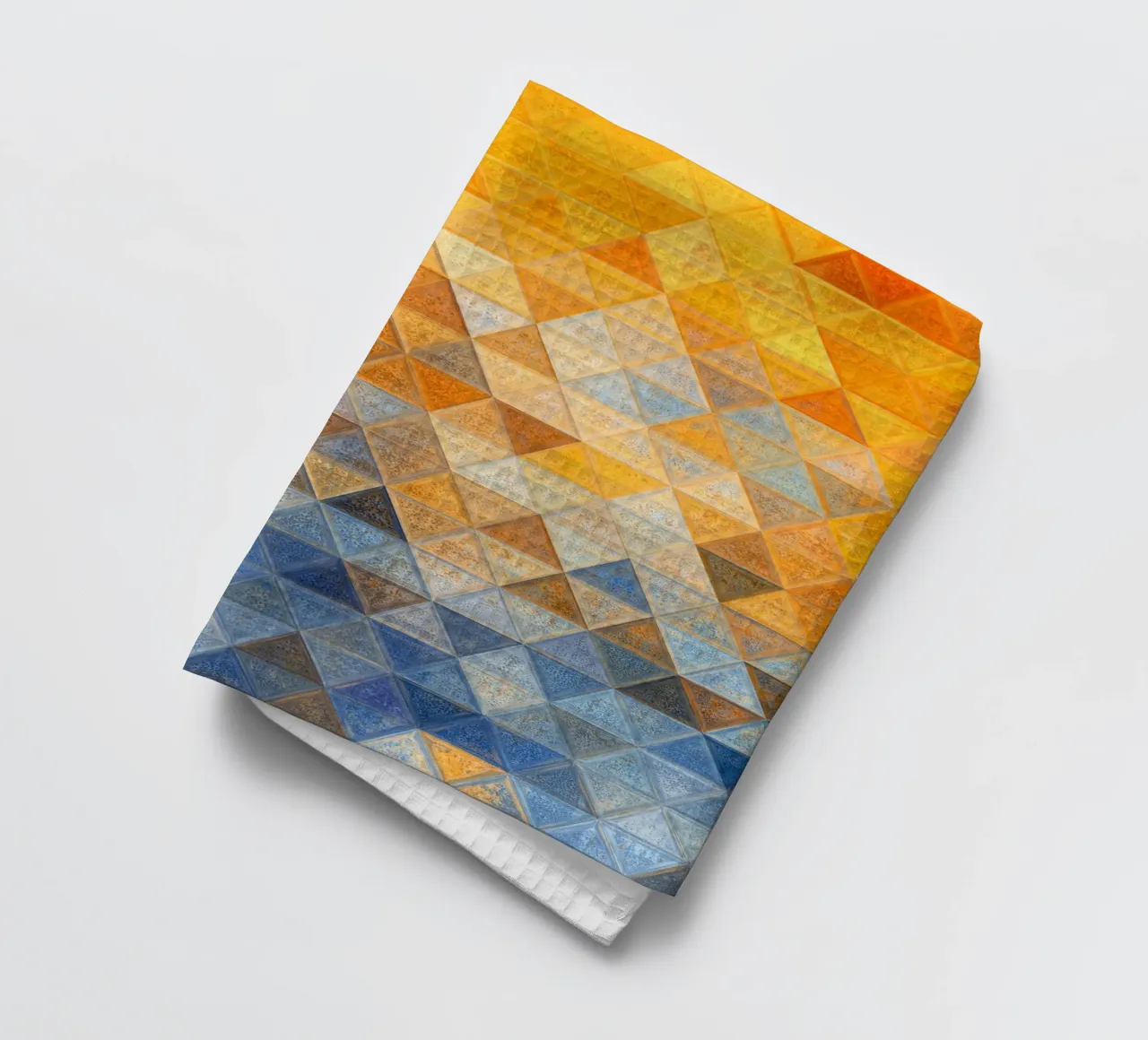 Mosaico giallo e blu canovaccio da cucina da Justyna Jaszke JBJart