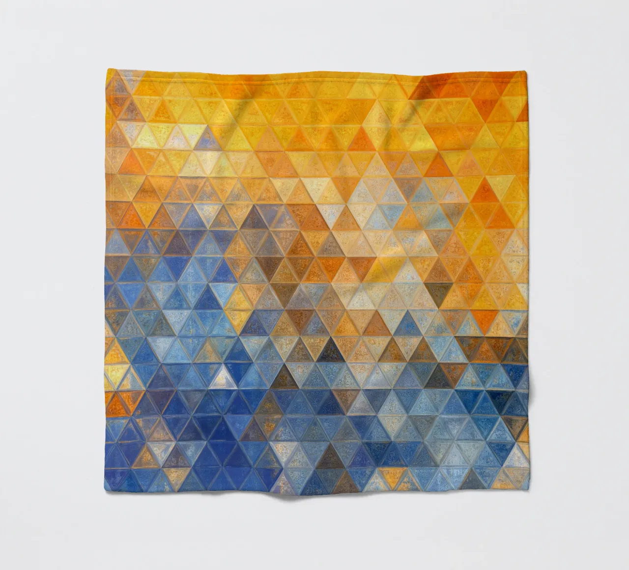 Mosaico giallo e blu coperta in pile da Justyna Jaszke JBJart