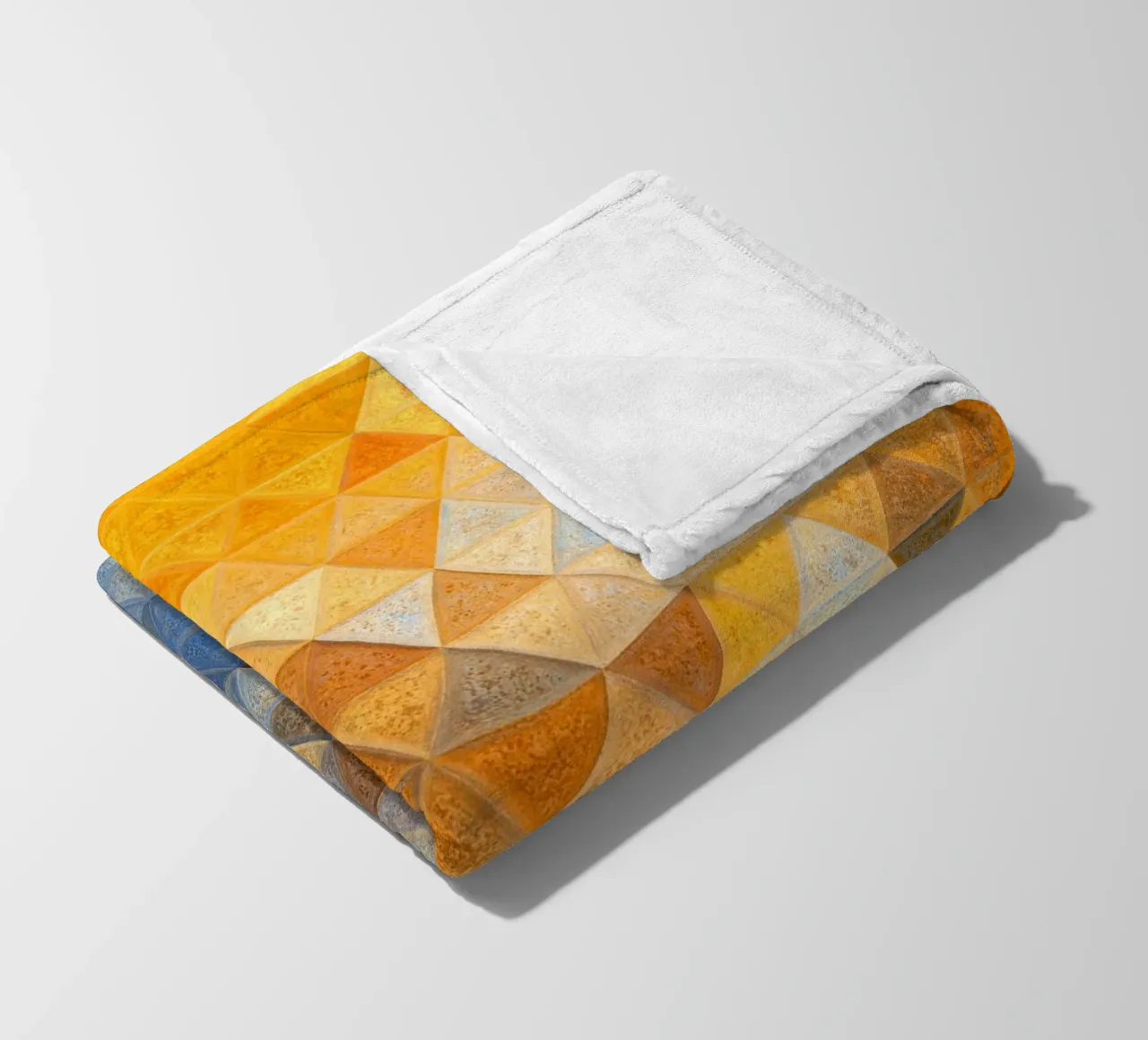 Mosaico giallo e blu coperta in pile da Justyna Jaszke JBJart