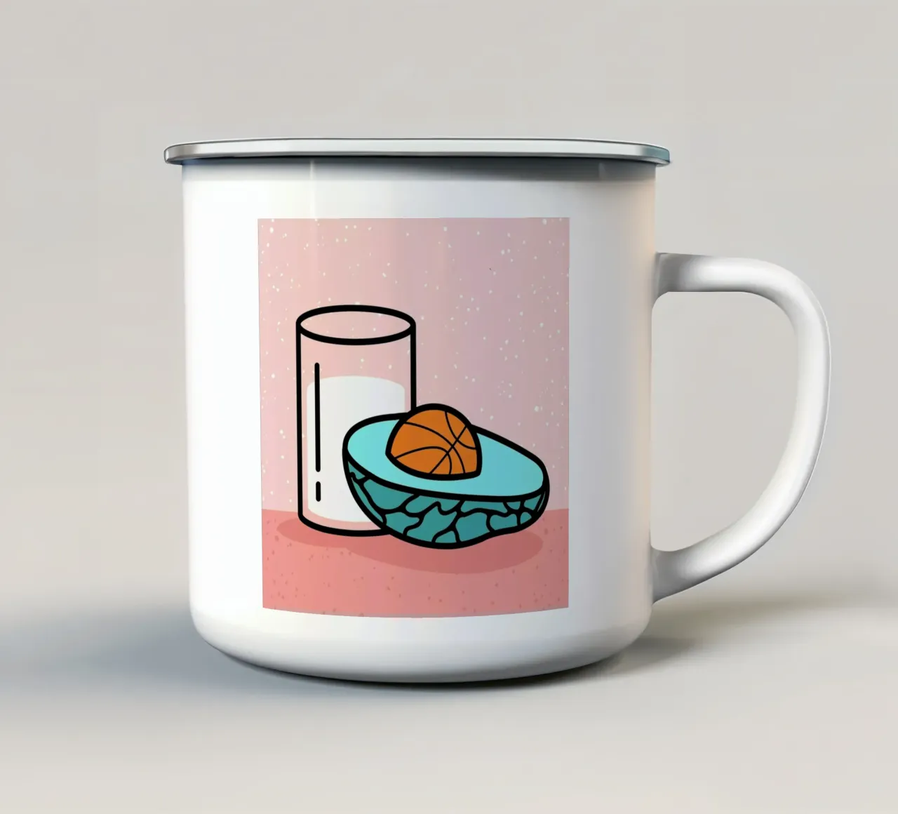 Avocado Slam Dunk tazza in smalto da Rachel Peck