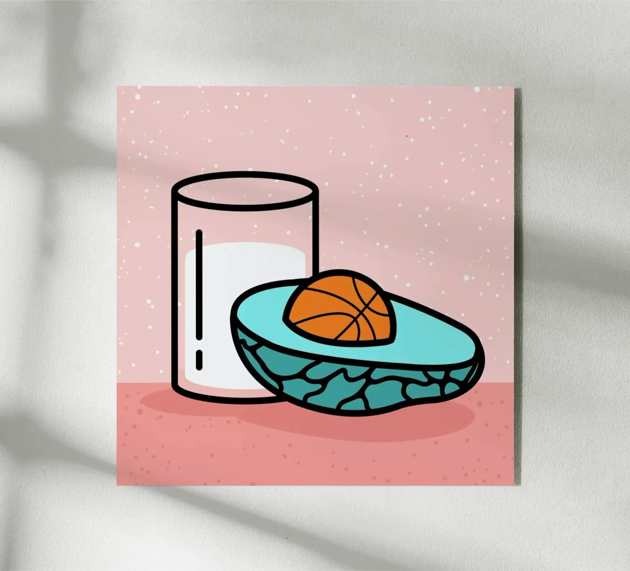 Avocado Slam Dunk plexiglass da Rachel Peck