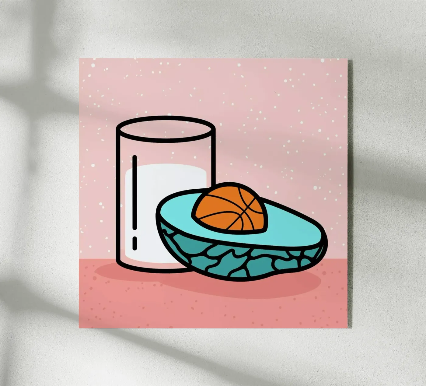 Avocado Slam Dunk plexiglass da Rachel Peck