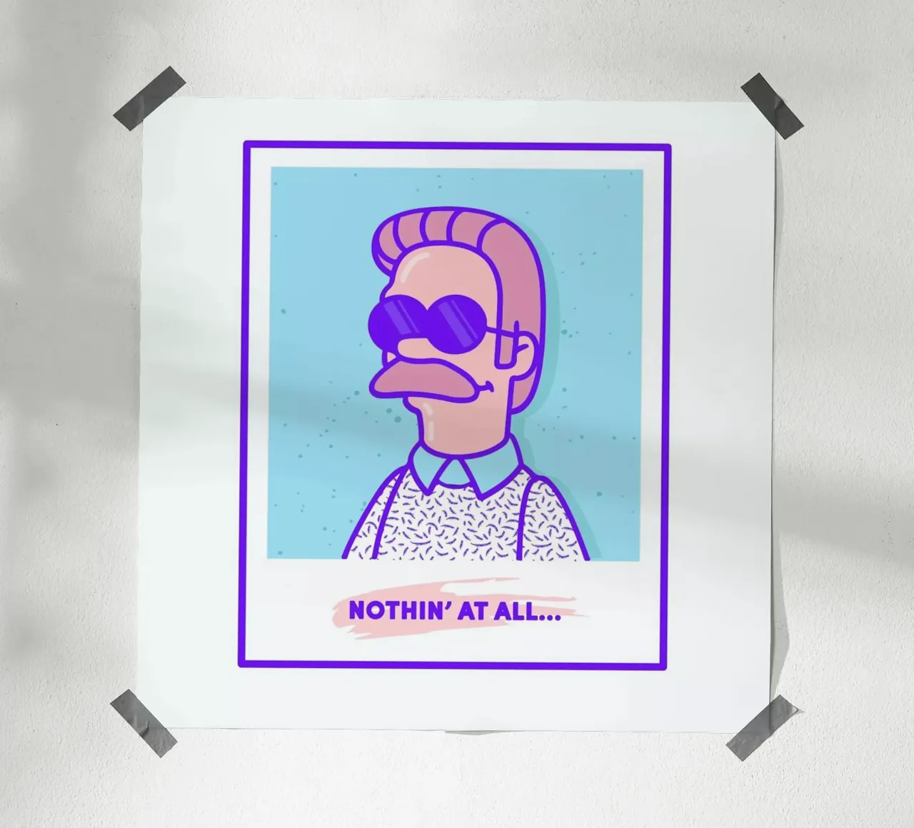 Neddy poster con telaio in alluminio da Rachel Peck