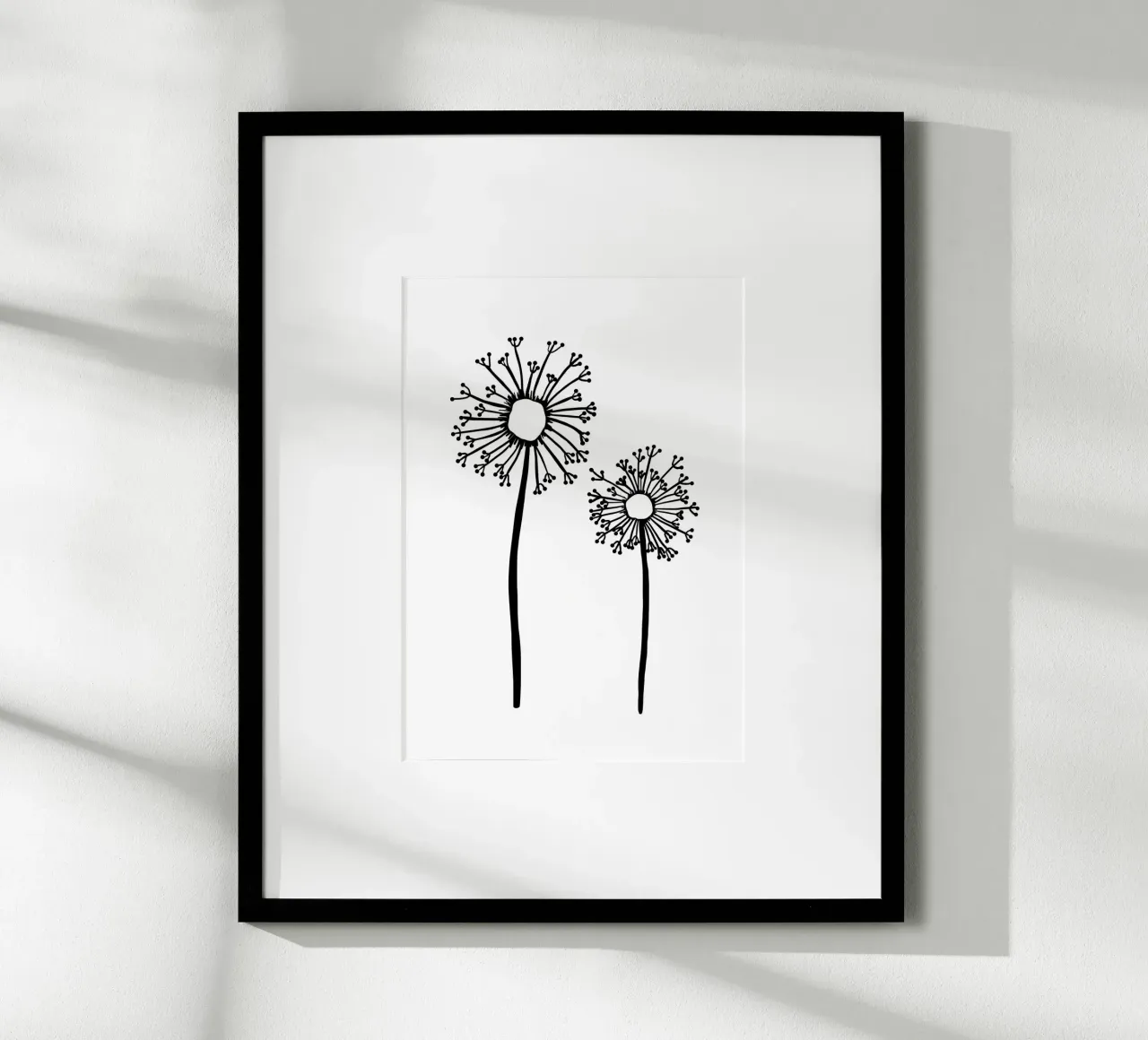 Zwei Löwenzahn Blumen poster da BAINAI