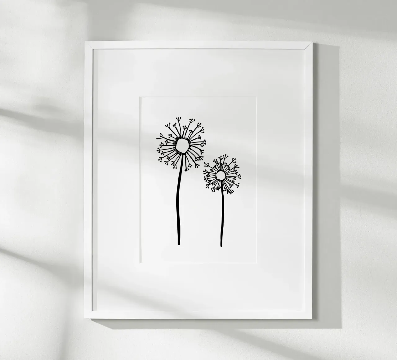 Zwei Löwenzahn Blumen poster da BAINAI
