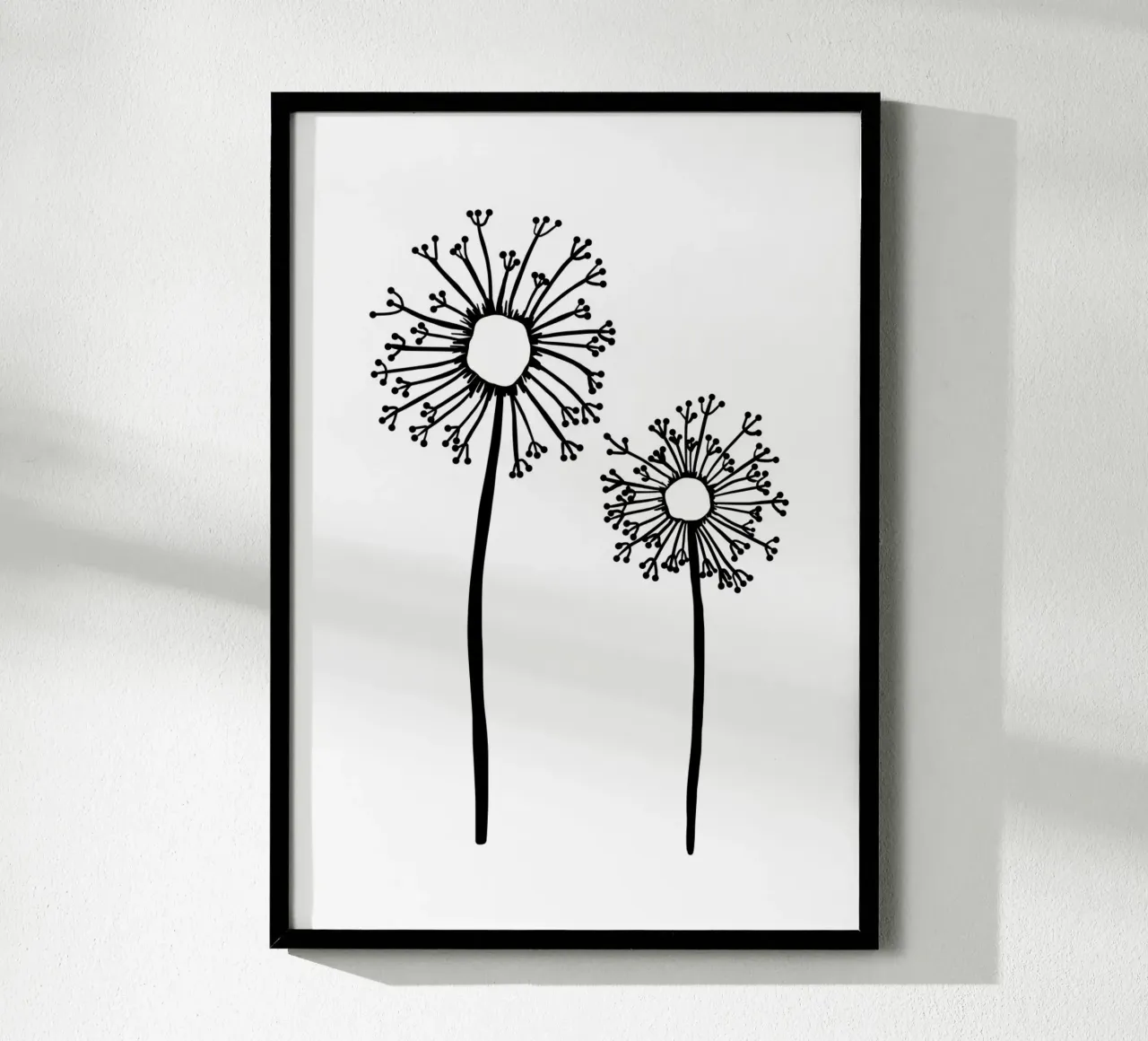 Zwei Löwenzahn Blumen poster da BAINAI
