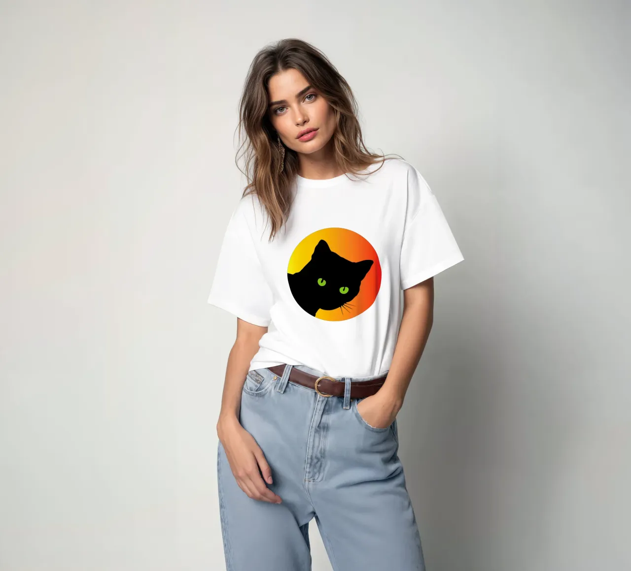 Cat Face Funny Design for Pet lovers t-shirt da ririedis