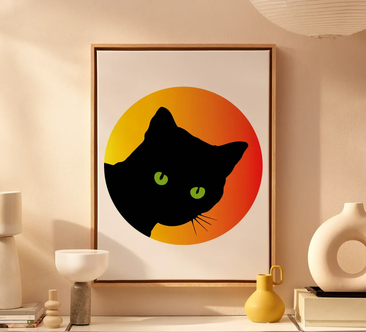 Cat Face Funny Design for Pet lovers tela con Cornice a cassetta da ririedis