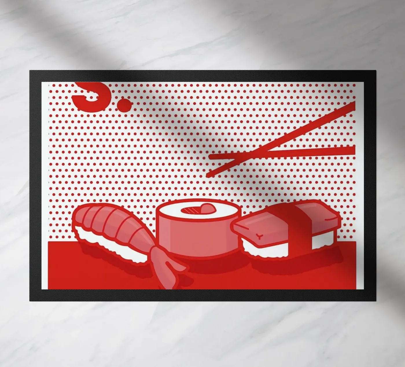Sushi doormat by Rachel Peck