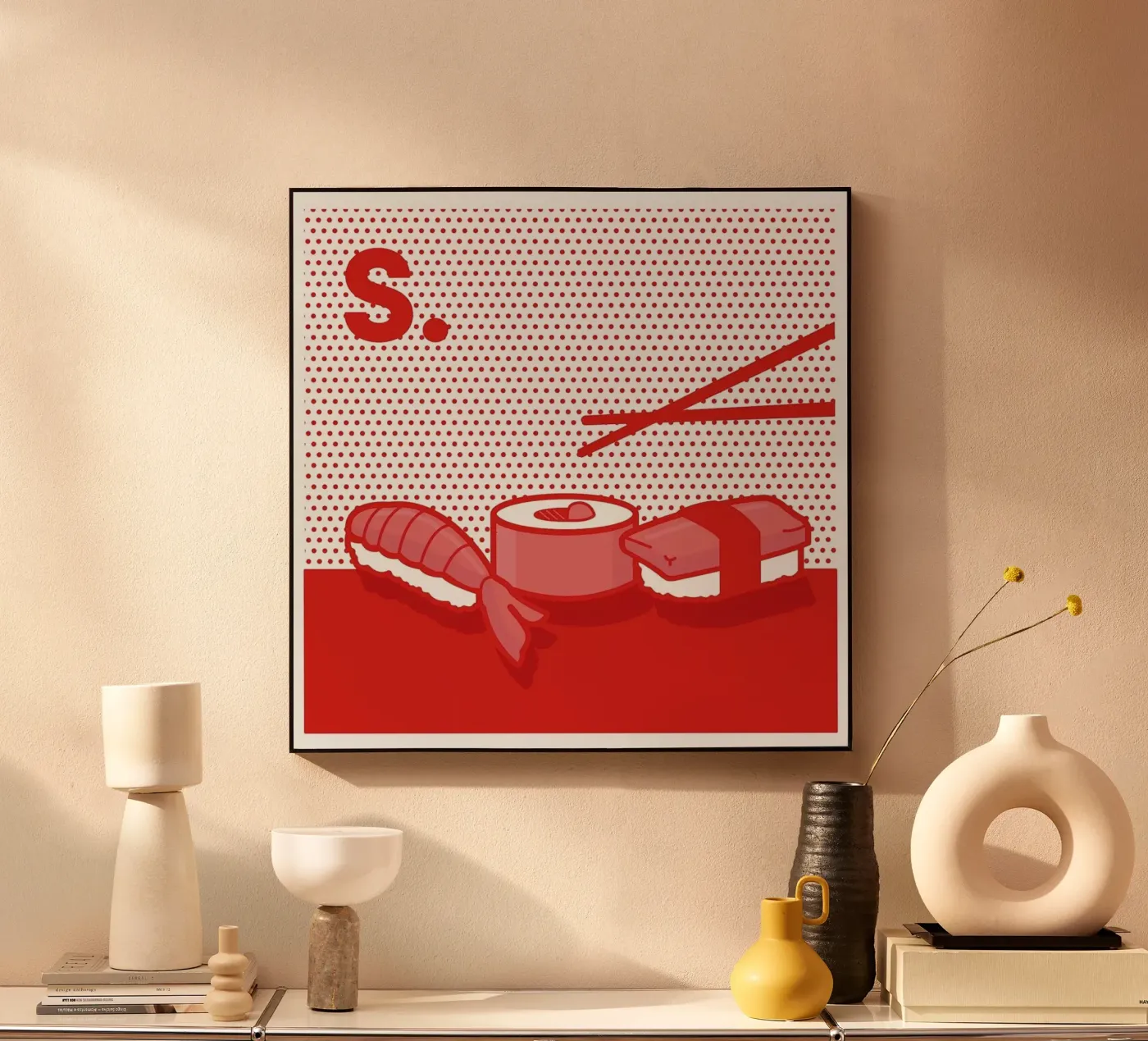 Sushi plexiglass da Rachel Peck