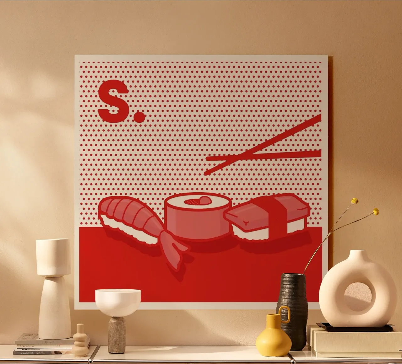 Sushi plexiglass da Rachel Peck