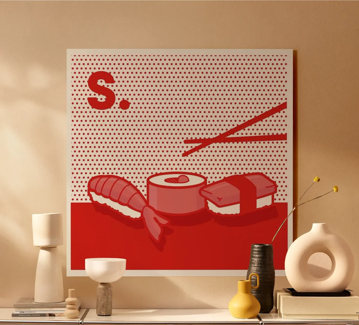 Sushi plexiglass da Rachel Peck