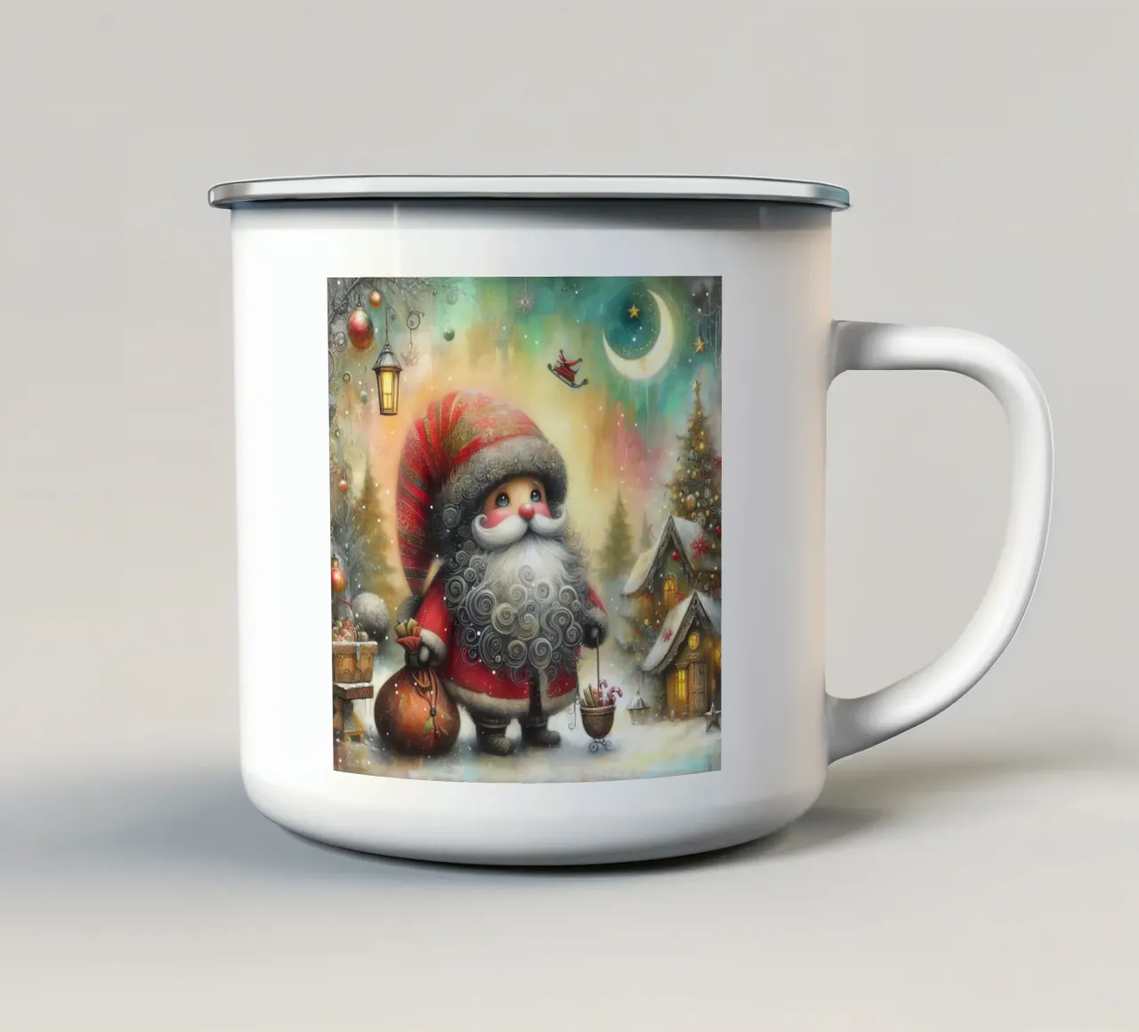 Babbo Natale tazza in smalto da ARTVI-SHOP