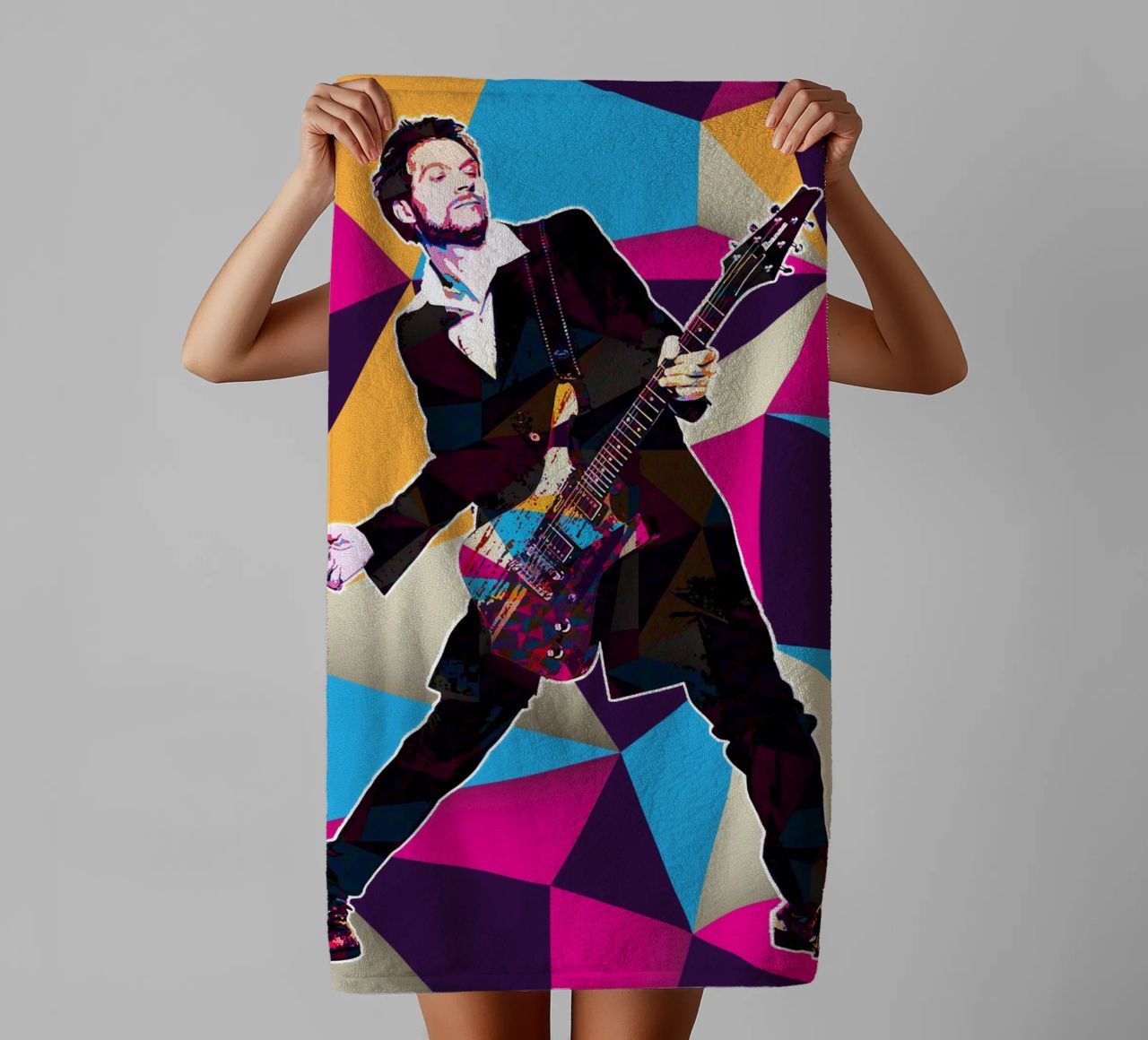 Art of Paul Gilbert towel by neonartroom
