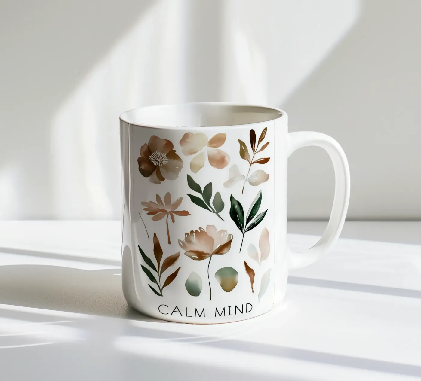 Calm Mind ceramic mug by treechild