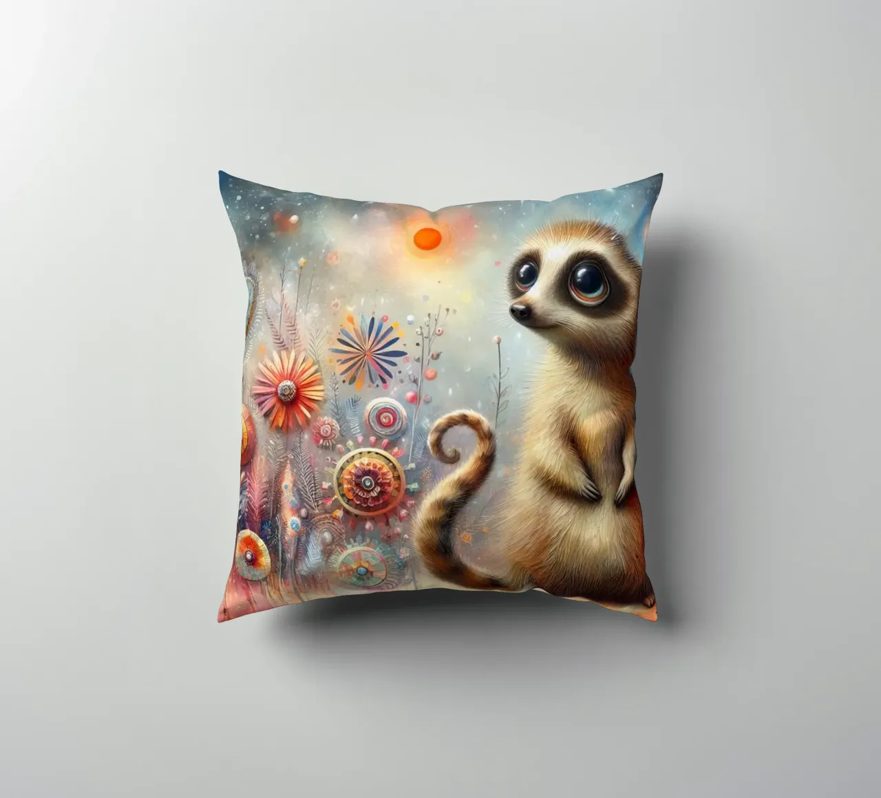 un suricato molto felice cuscino da ARTVI-SHOP