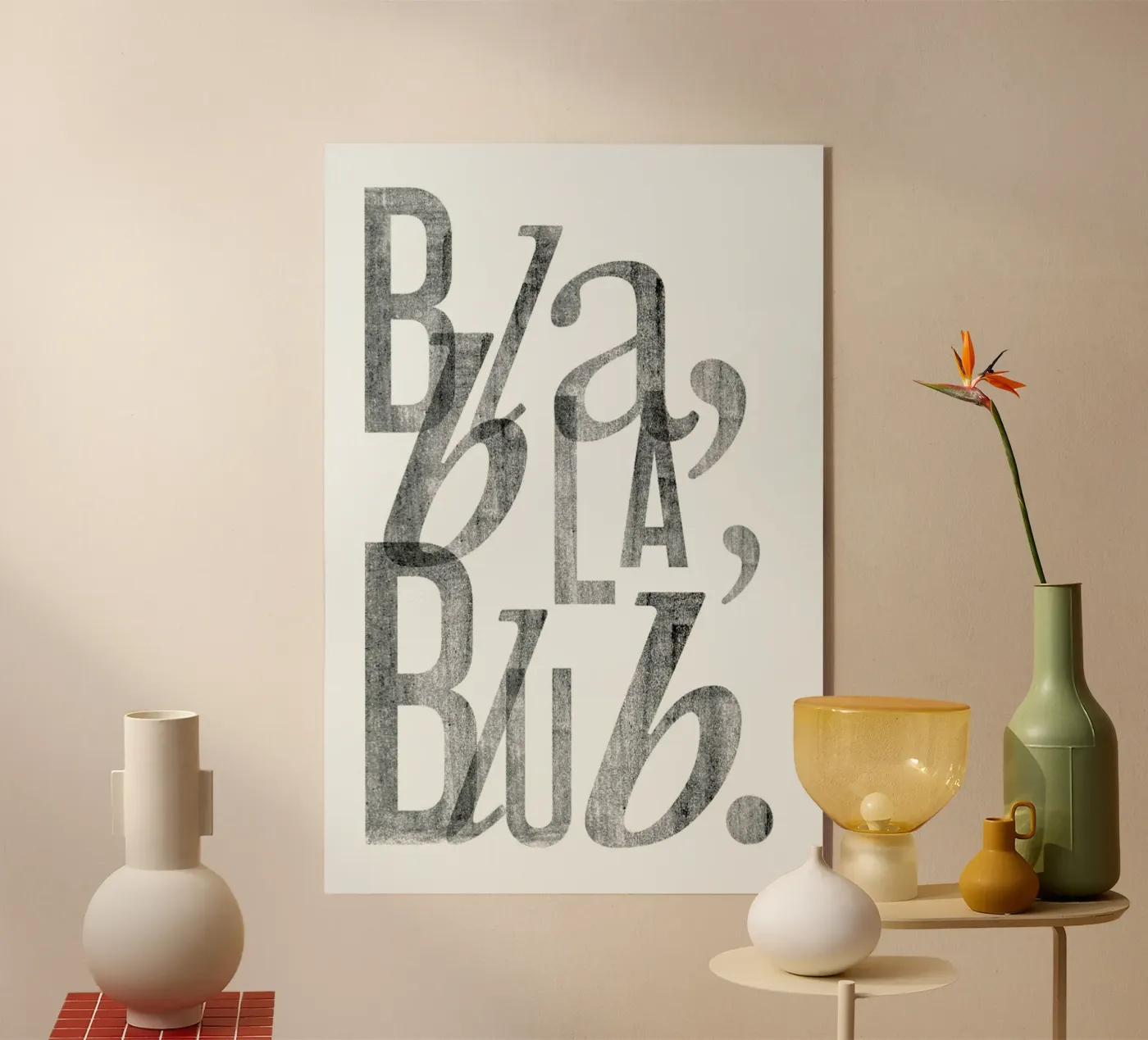 Bla Bla Acryl-Glas von typealive