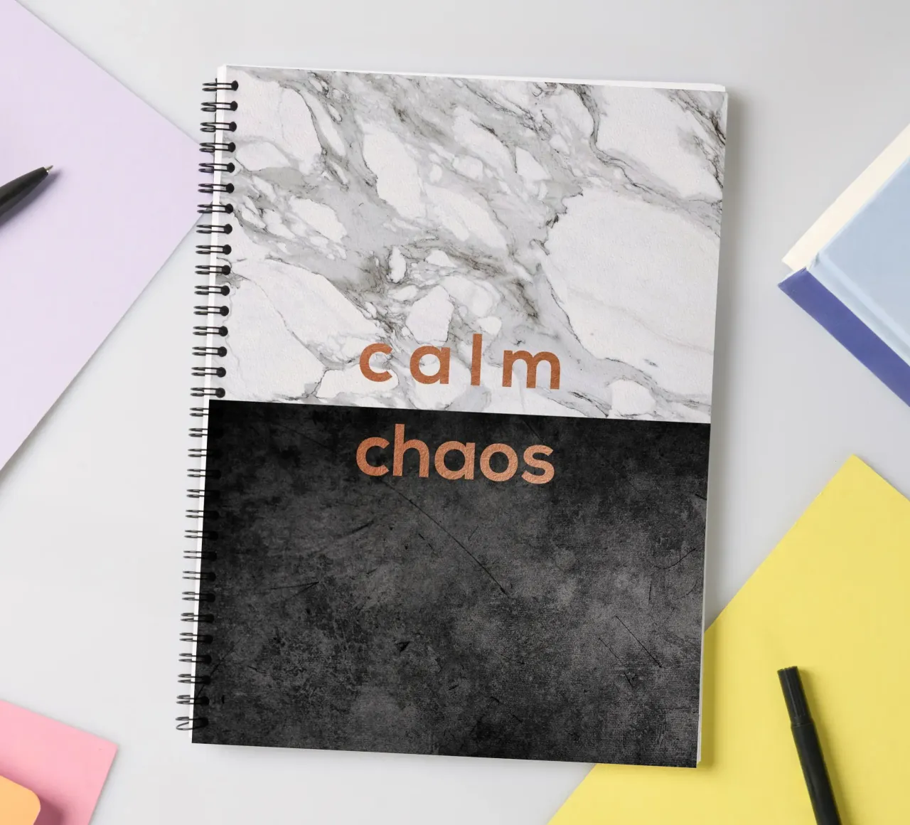 Calmer le chaos carnet à spirale de Orara Studio