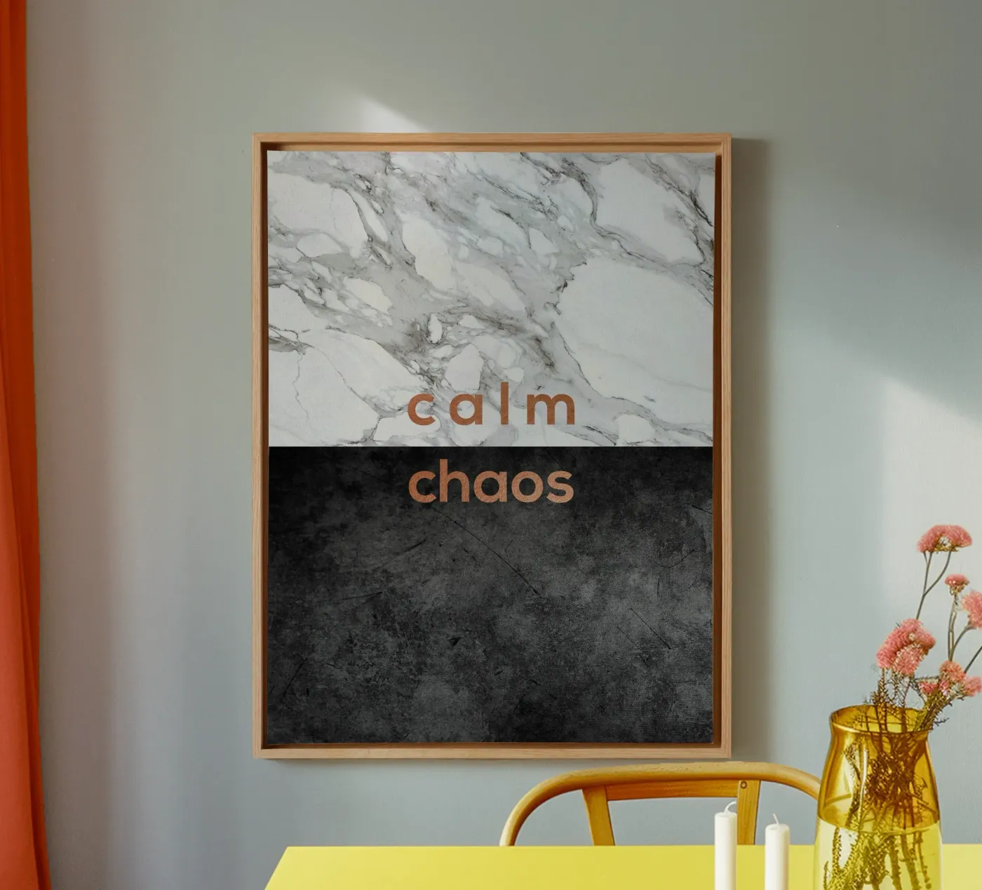 Caos calmo tela da Orara Studio