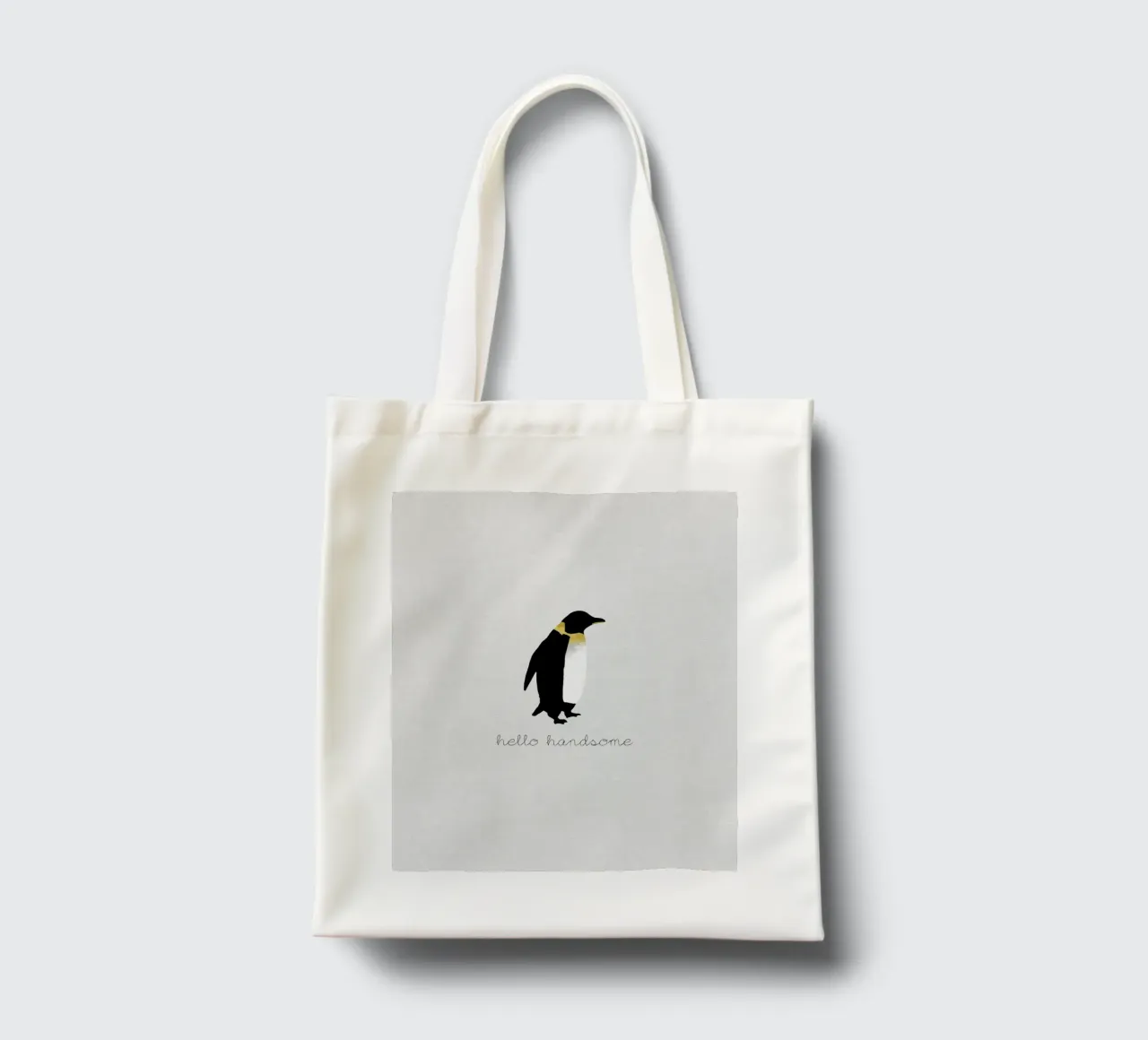 Coppia Citazione Penguin I borsa in juta da Orara Studio