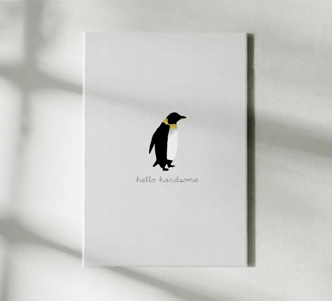 Coppia Citazione Penguin I tela con Cornice a cassetta da Orara Studio