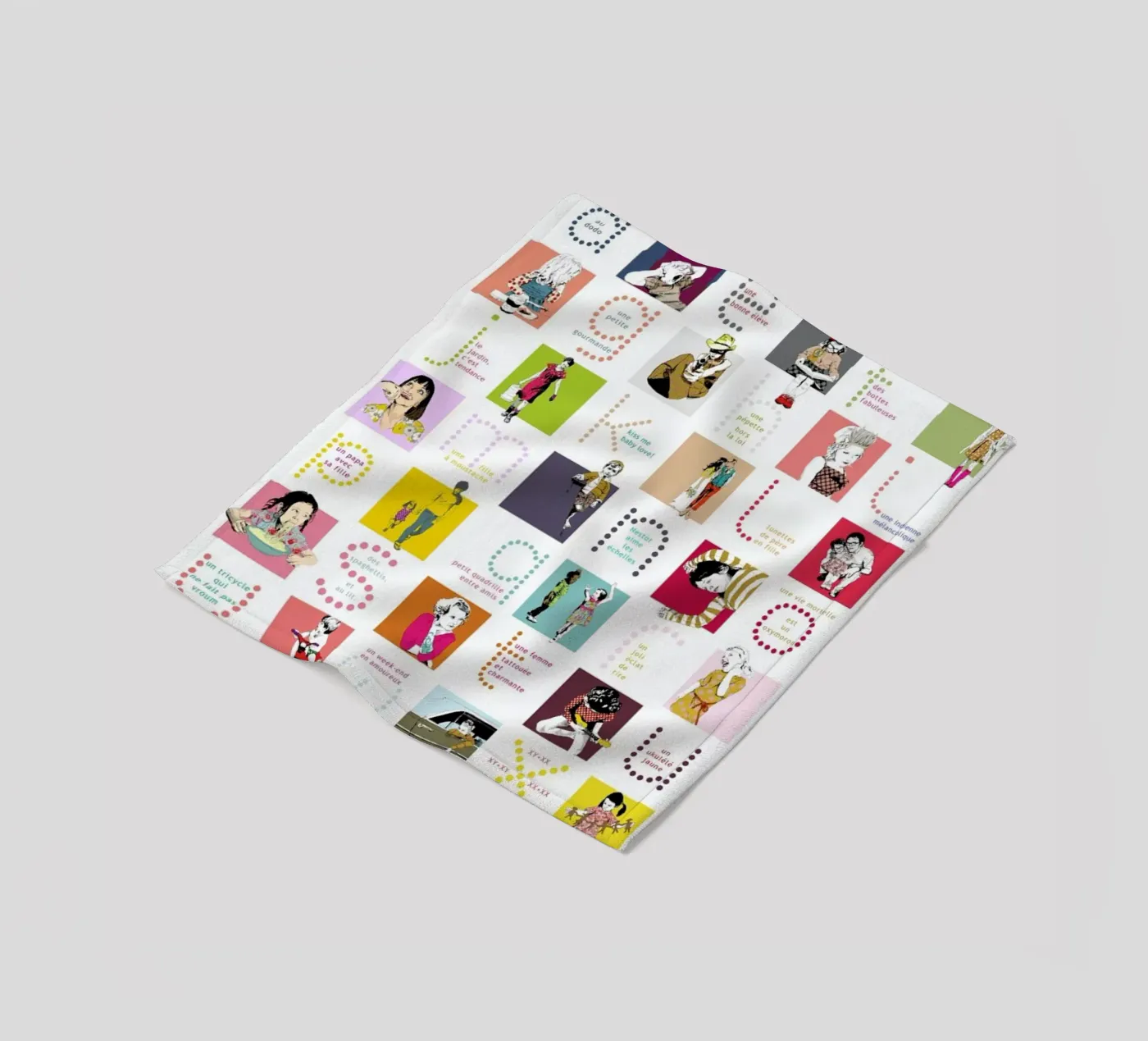 ABCDaire fleecedeken van La Belette Rose