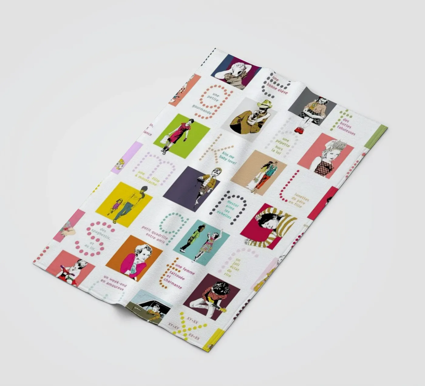 ABCDaire fleecedeken van La Belette Rose