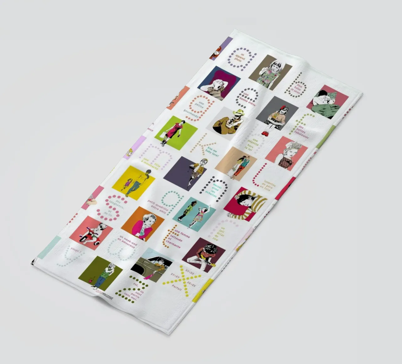 ABCDaire telo mare da La Belette Rose