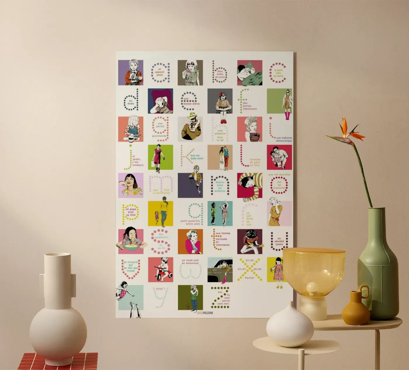 ABCDaire plexiglass da La Belette Rose