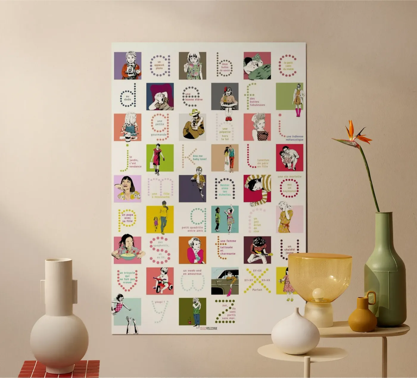 ABCDaire Poster von La Belette Rose