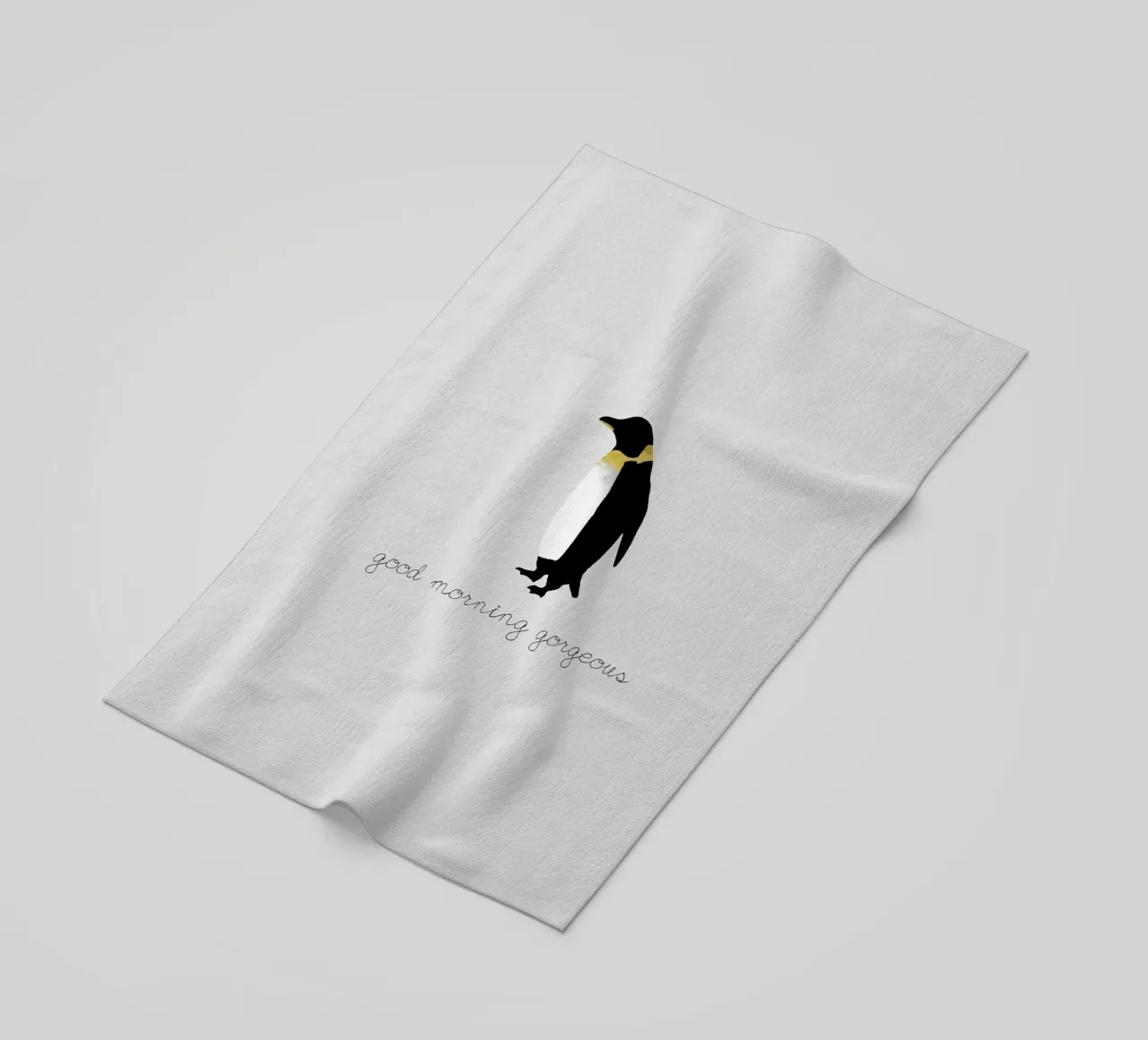 Coppia Citazione Penguin II telo mare da Orara Studio