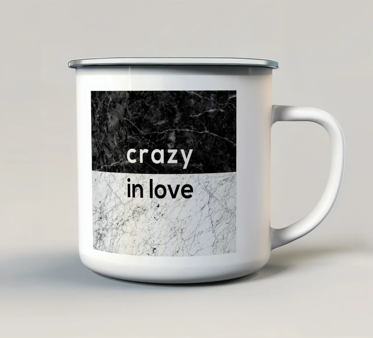 Citazione di Crazy In Love tazza in smalto da Orara Studio