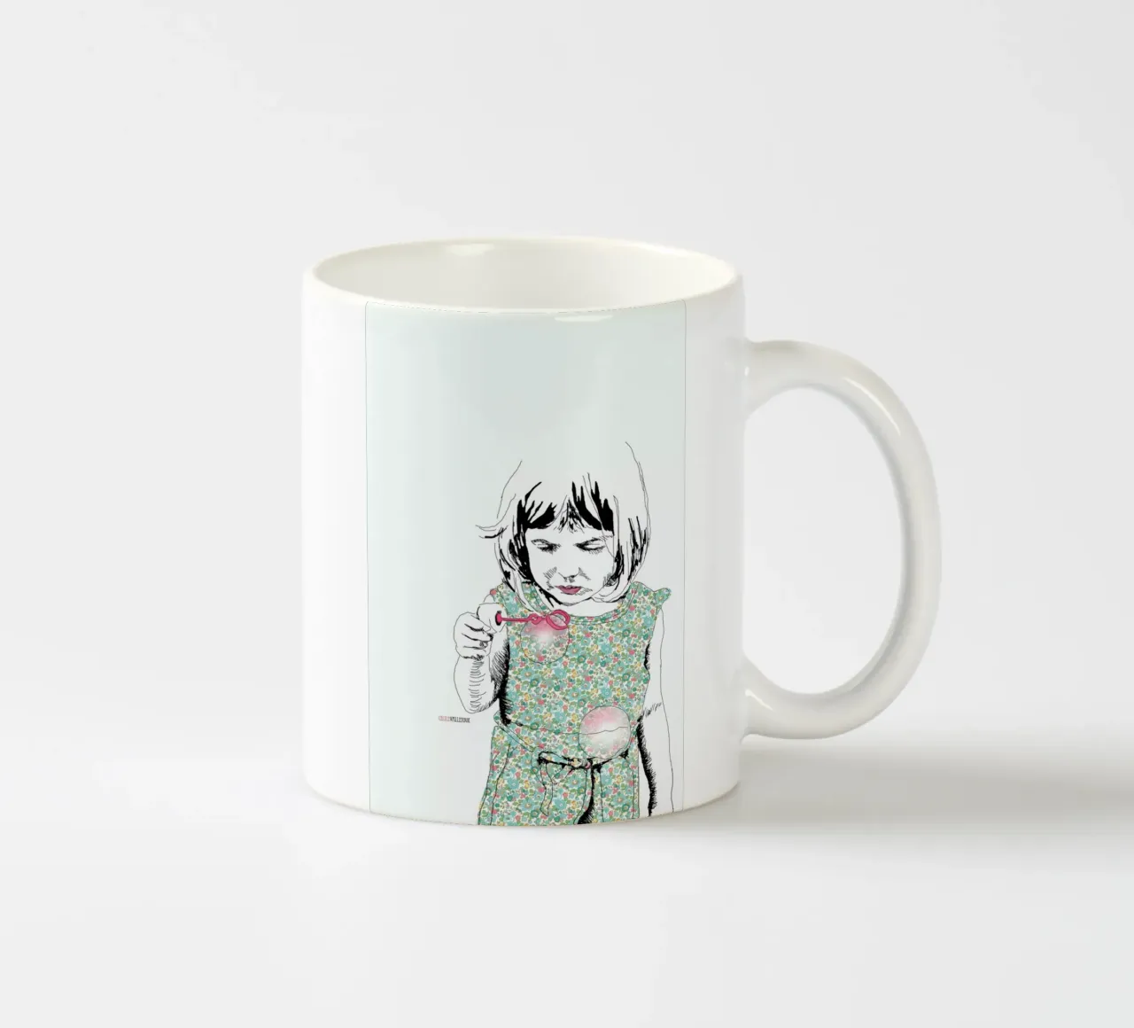 Bubble Girl tazza in ceramica da La Belette Rose