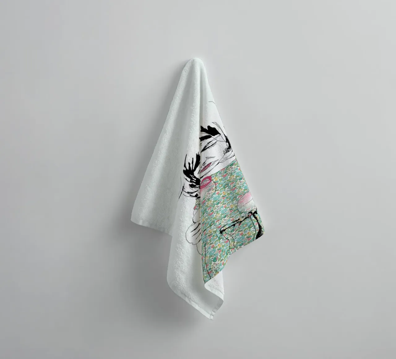 Bubble Girl towel by La Belette Rose